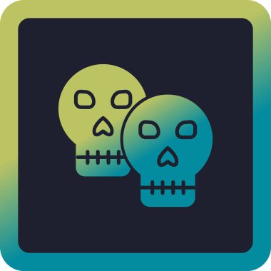 kafatası simgesi vektör illüstrasyonu