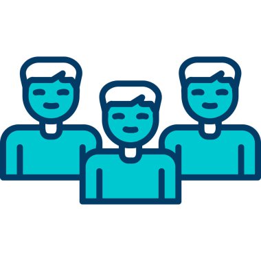 bir grup insan simgesi vektör illüstrasyon tasarımı 