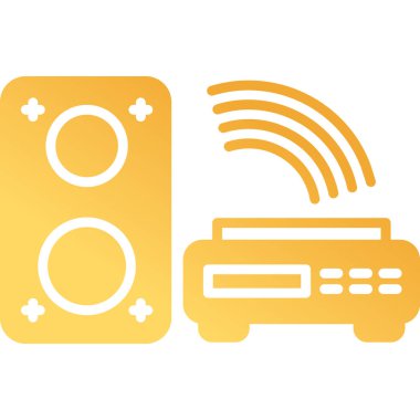 müzik çalar simgesi, vektör illüstrasyonu basit tasarım