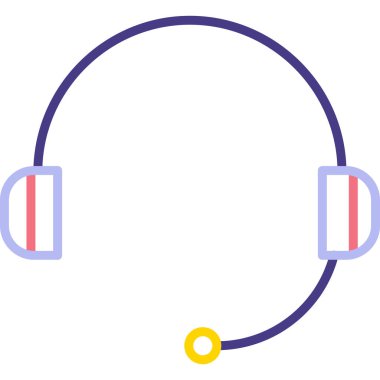 Kulaklık. Web simgesi basit illüstrasyon