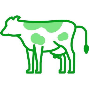 İnek. Web simgesi basit illüstrasyon 