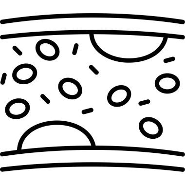 Atardamar Simgesi Basit Vektör İllüstrasyonu