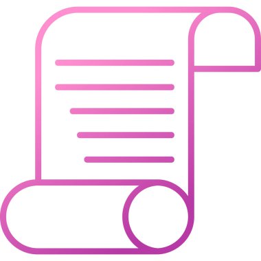 Kağıt parşömen. Web simgesi basit illüstrasyon                