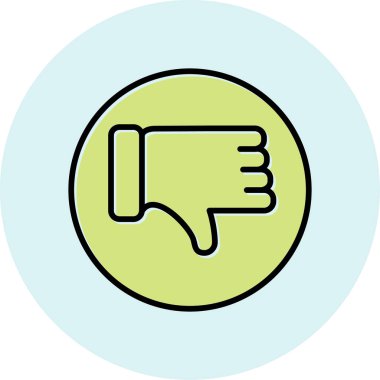 Hoşlanılmayan bir simgenin vektör illüstrasyonu 