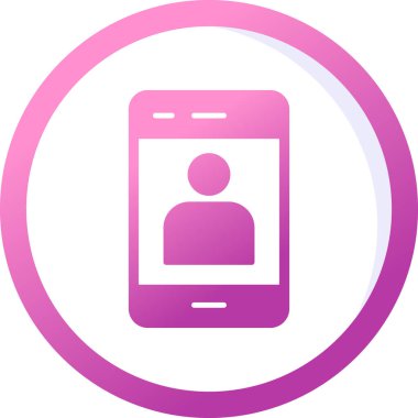 Mobil Kullanıcı simgesinin vektör çizimi