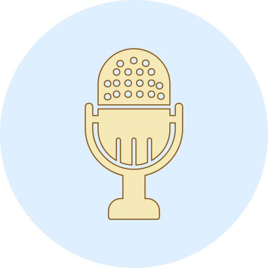 Retro mikrofonun vektör illüstrasyonu