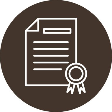 Sertifika. Web simgesi basit tasarım