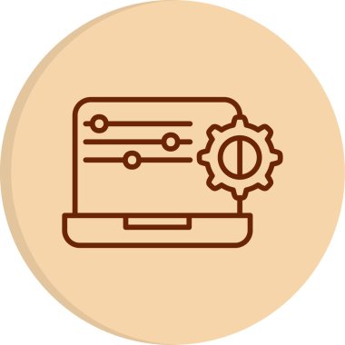 Simgeyi ayarlamanın vektör illüstrasyonu 