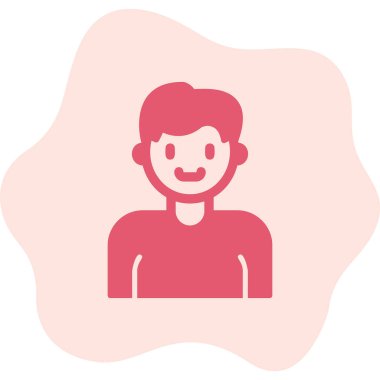 İnsan avatar web simgesi basit illüstrasyon 