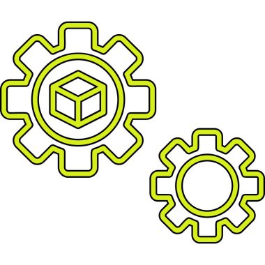 Vitesli ayar simgesi, vektör illüstrasyonu basit tasarım