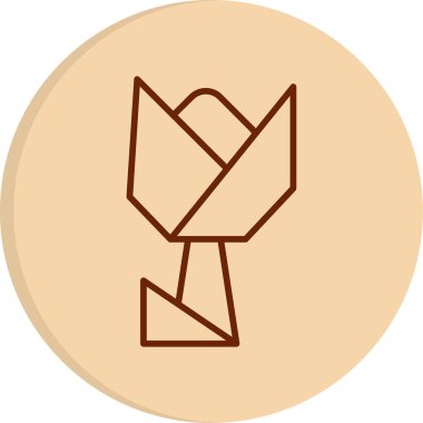 soyut çiçek simgesi, vektör illüstrasyonu basit tasarım