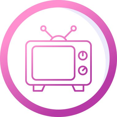 televizyon simgesi, basit vektör illüstrasyonu