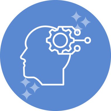 Düşünüyorum. Web simgesi basit illüstrasyon           