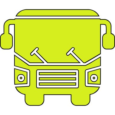 bus simgesi vektör illüstrasyonu