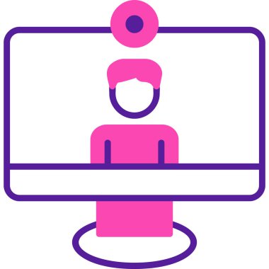 Video Arama simgesi, düz tasarım