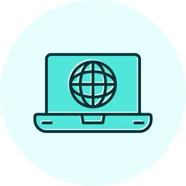 İnternet web simgesi basit illüstrasyon 