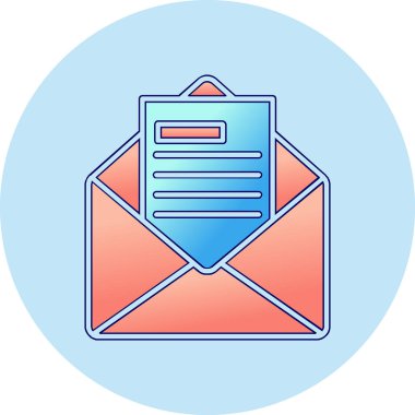 E- posta İş Teklif simgesi vektör illüstrasyonu