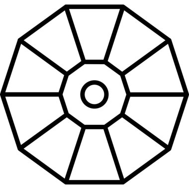 On iki yüzlü. Web simgesi basit illüstrasyon