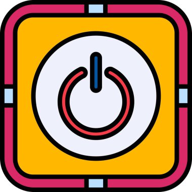 güç düğmesi vektör illüstrasyonu 