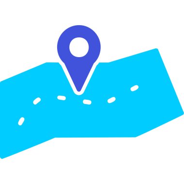 harita simgesinin vektör illüstrasyonu 