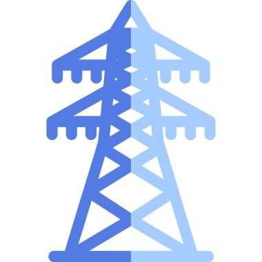 elektrik kulesi simgesi, vektör illüstrasyonu