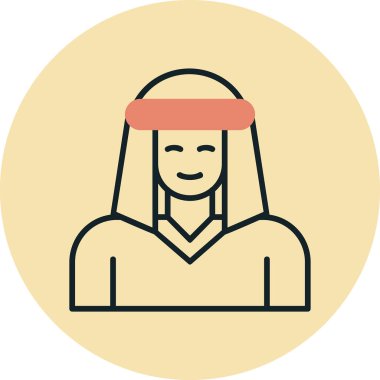 Bedevi web simgesi, vektör illüstrasyonu 