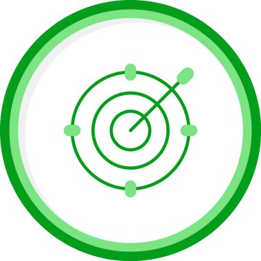 Oklu hedef. Web simgesi basit illüstrasyon 