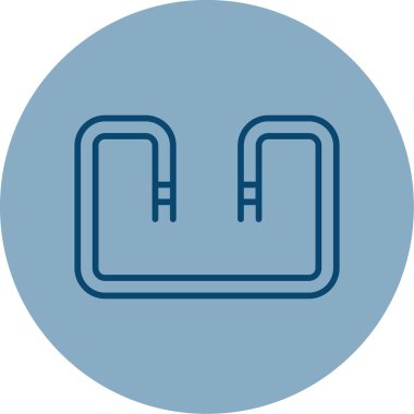 U Bükme ağ simgesi, vektör illüstrasyonu