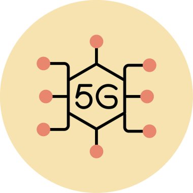  5g Ağ simgesi. vektör illüstrasyonu