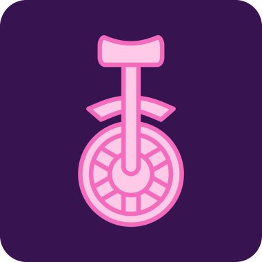 Tek tekerlekli bisiklet. Web simgesi basit illüstrasyon