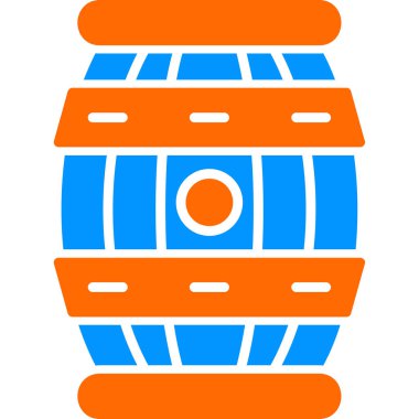 Namlu simgesi, vektör illüstrasyonu basit tasarım