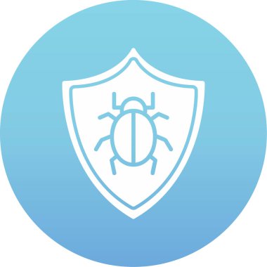 Antivirüs web simgesi, vektör çizimi