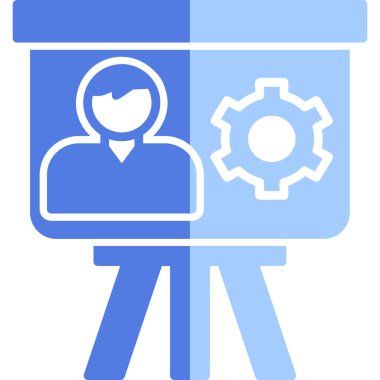 Proje Yönetimi düz simge vektör çizimi 