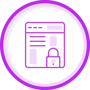 Tarayıcı Kilidi web simgesi, vektör illüstrasyonu