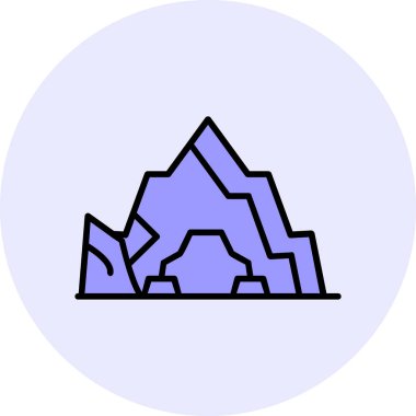 mağara ikonu vektör illüstrasyonu