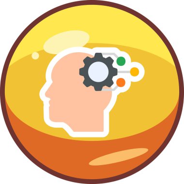 Düşünüyorum. Web simgesi basit illüstrasyon           