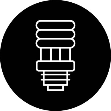 spiral ampul ikonu web basit illüstrasyon