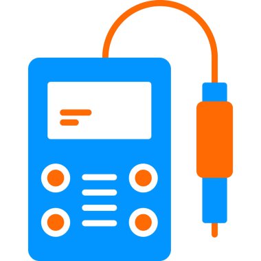 Biyoloji ph metre simgesi, vektör illüstrasyonu 
