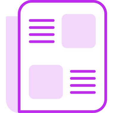 Bir gazete simgesinin vektör illüstrasyonu