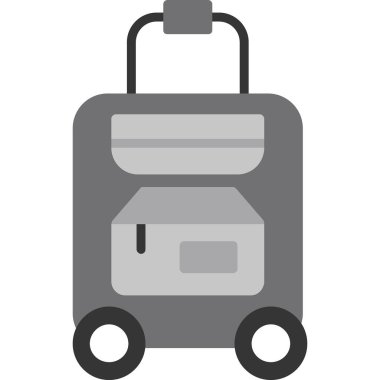 Bagaj web simgesi, vektör çizim 