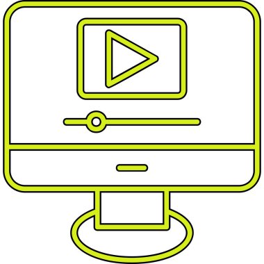 video oynatıcı simgesi, vektör illüstrasyonu 