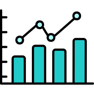 bar çizelgesi simgesi, vektör illüstrasyonu 