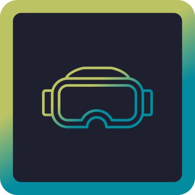 Gözlükler. Web simgesi basit illüstrasyon