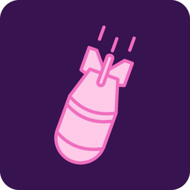 Hava bombası. Web simgesi basit illüstrasyon