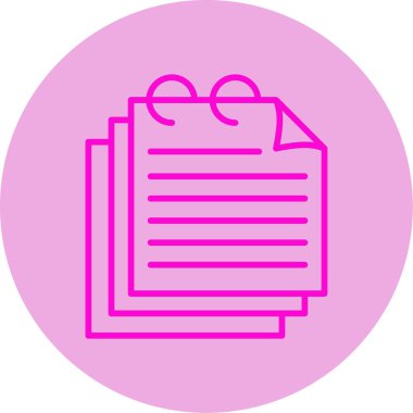 Evrak işleri. Web simgesi basit illüstrasyon 