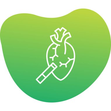 Sigara içme simgesi, vektör illüstrasyonu basit tasarım