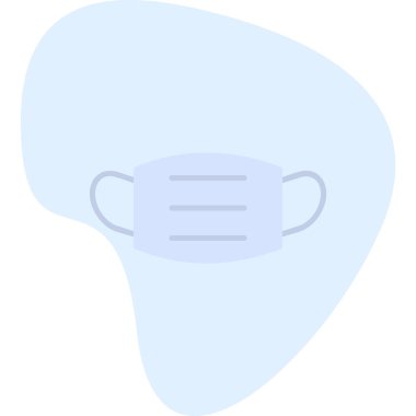 Tıbbi maske ikonu, düz stil. vektör illüstrasyonu 