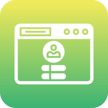 Günlük Kaydı Web simgesi, vektör illüstrasyonu