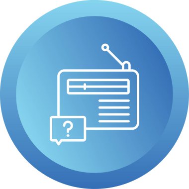 radyo simgesi vektör illüstrasyonu 