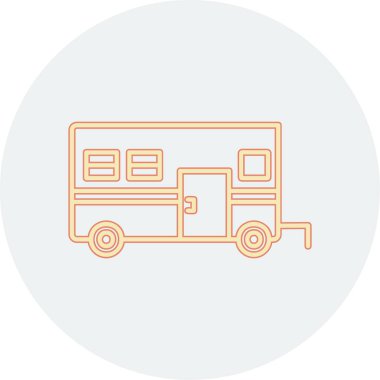 Camper van simge vektör çizim